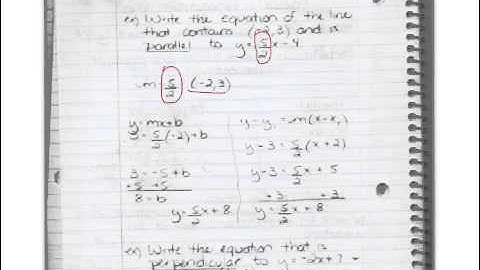 Parallel and Perpendicular Lines Notes