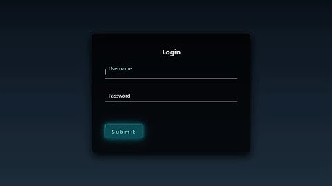 Login Form with Floating Placeholder and light button with Source Code