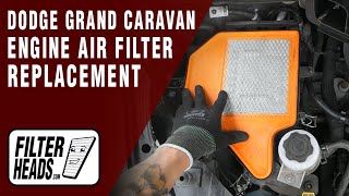 How to Replace Engine Air Filter 2017 Dodge Grand Caravan V6 3.6L | AF6165, TA36165