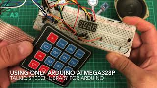 Speaking Calculator project for blind people using Arduino Uno AVR ATmega328 Microcontroller