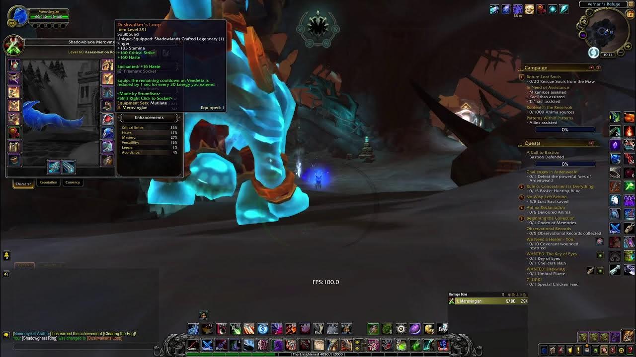 Duskwalker's Loop Legendary Ring Craft WoW Shadowlands Ep.184 Intel i9