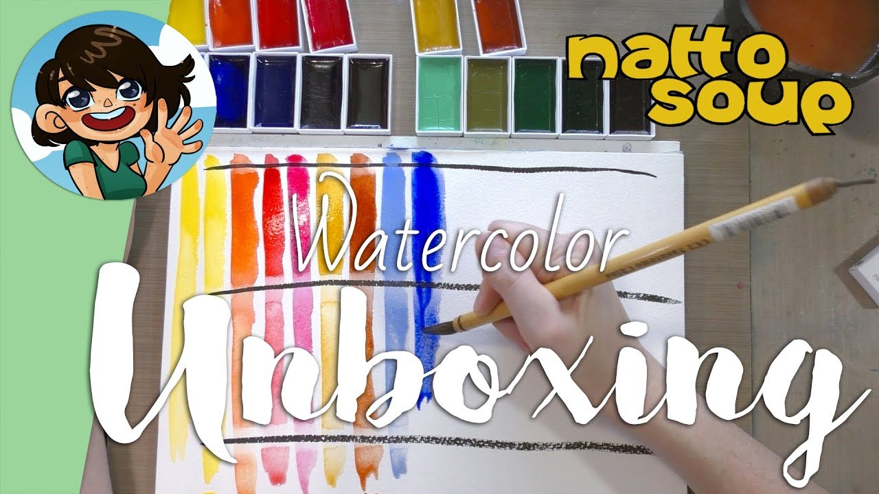 Japanese Watercolors! Kissho Gansai Watercolors Unbox and Swatch