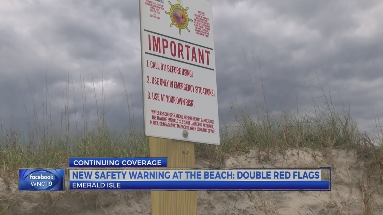 New safety warning at the beach Double red flags YouTube