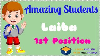 Winner of the activity /Laiba Asad😍
