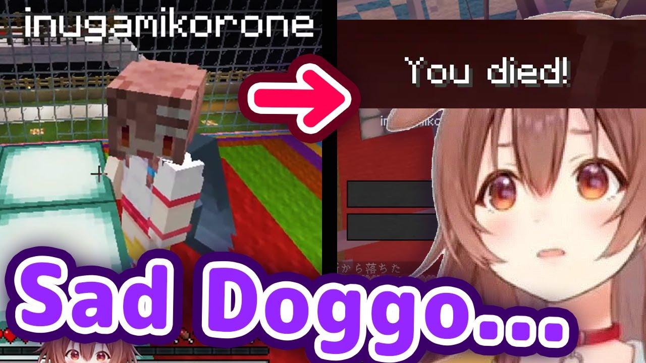 Korone Traumatized After Using Elytra For The First Time 【ENG Sub/Hololive】