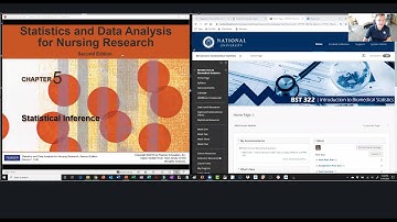 BST 322 Week 2 Lecture (Inferential Statistics, Parametric Tests)