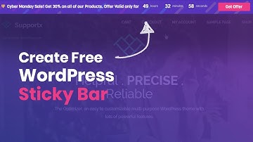 Create a Sticky bar in WordPress
