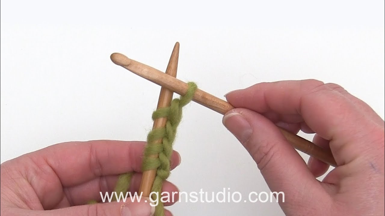 How to cast on using a crochet hook and a knitting needle 
