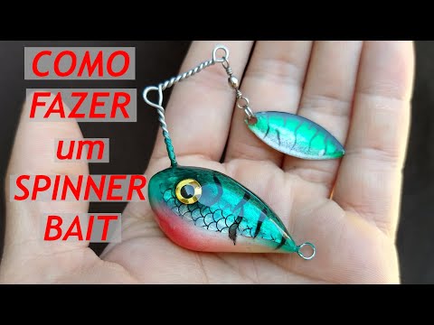Como fazer uma isca artificial Spinner bait para tucunarés e traíras (handmade spinner bait)