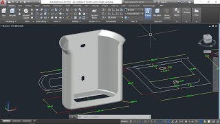 AutoCAD 3D, How to draw air conditioner remote control holder case, autoCAD AutoCAD 3D, How to draw air conditioner remote control holder case, autoCAD