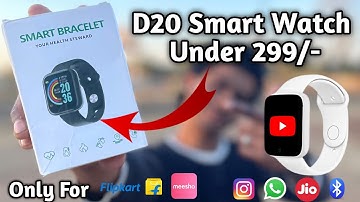 D20 Smartwatch Under 299/- Full Unboxing | White Colour D20 | Only From filipcart