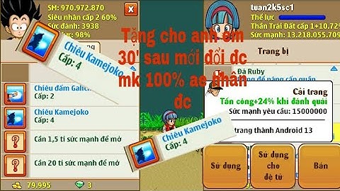 Ngọc Rồng Online - Tặng acc vip 100% ae nhận đc