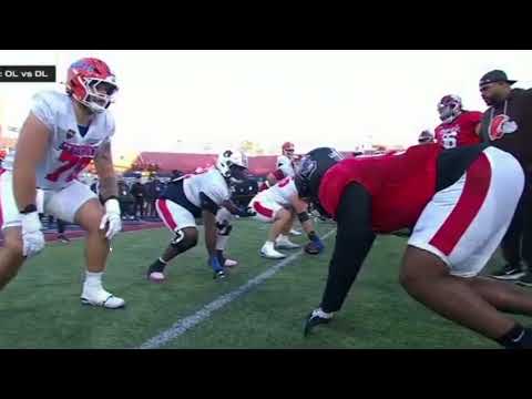 ✭ Senior Bowl OL v DL 1 on 1s Part 3 (Wednesday American team) Film breakdown || Voch Lombardi Live