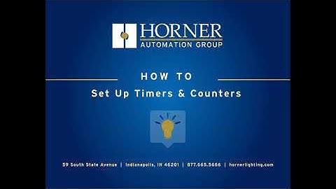 Timer & Counter Setup