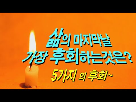 삶의 마지막날 가장 크게 후회 하는것은?