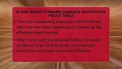 Is Time-based Forward Guidance An Effective Policy Tool? - Inflation Insight Channel