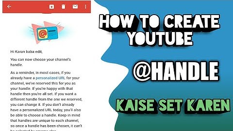 Handle Feature Aa Gaya | How To Choose Your Youtube Handle | Jaldi Karo