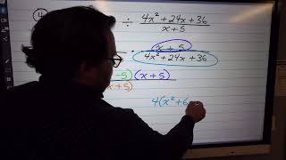 Algebra II Rational Polynomial Division Quiz Review Problem 4 (4/23/26)