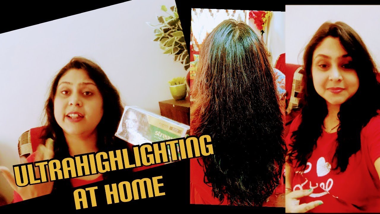 How To Do Hair Highlight At Home/Streax Ultralights Highlighting Kit