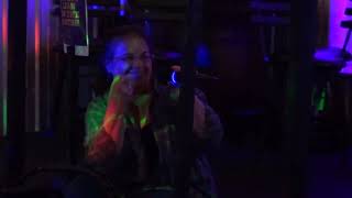 Robbin Naylor singing Separate Ways Worlds Apart by Journey at The Rundown Bar on April 27, 2024