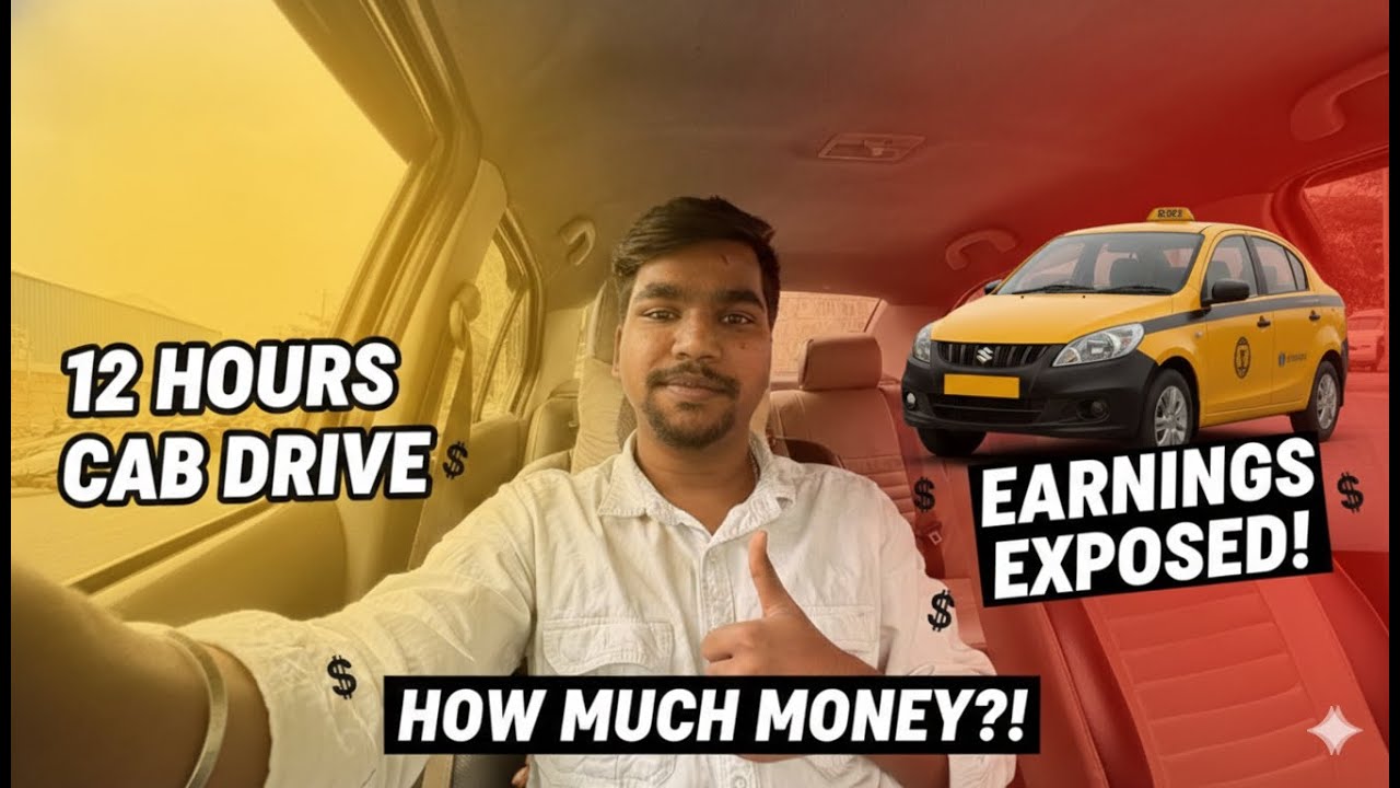 I become a 12 hours cab driver challenge 🚖 || How much earning ?