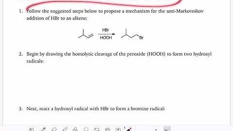 3a: Anti-Markovnikov addition mechanism
