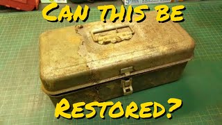 You won't believe how this antique rusty old tackle box looks at the end of this video! Restoration!