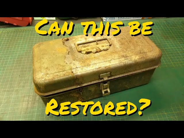 You won't believe how this antique rusty old tackle box looks at