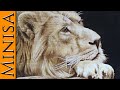 Fur Pyrography - Woodburning of a Lion by Minisa Robinson