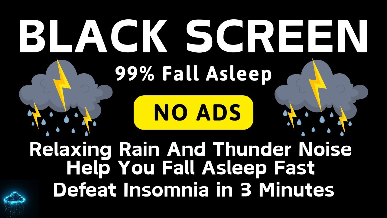 🔴 Победите бессонницу за 3 минуты — расслабляющий шум дождя и грома для быстрого засыпания