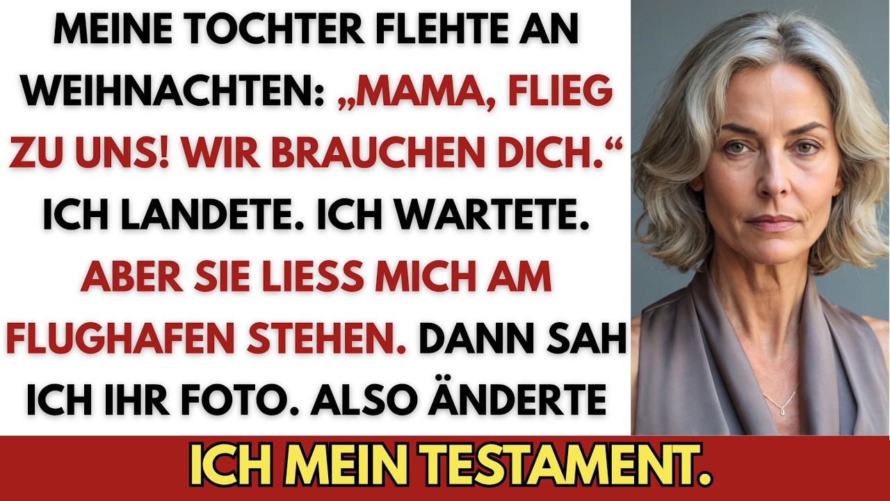 Zwei Stunden saß ich auf der kalten Bank am Münchner Flughafen, bevor mir klar wurde, dass ich betrogen worden war – nicht von Fremden, sondern von meiner eigenen Tochter. Ihr Foto von einem...