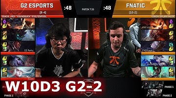 Fnatic vs G2 eSports | Game 2 S7 EU LCS Summer 2017 Week 10 Day 3 | FNC vs G2 G-2 W10D3