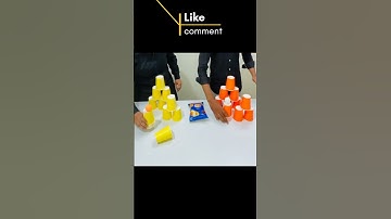 Cup Stacking Pyramid Challenge #shorts