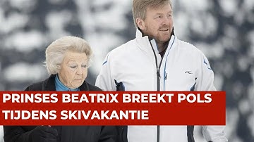 PRINSES BEATRIX (85) BREEKT POLS TIJDENS SKIVAKANTIE
