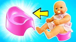 Baby Born -nuken pottaharjoittelu ja aamurutiinit. Opi käyttämään vauvanukkejen lelupottaa by Taikalinna 16,497 views 2 months ago 5 minutes, 24 seconds