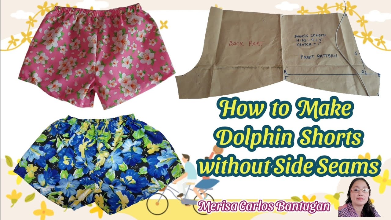 How to Make a Simple Dolphin Shorts #nosideseams #withelasticband