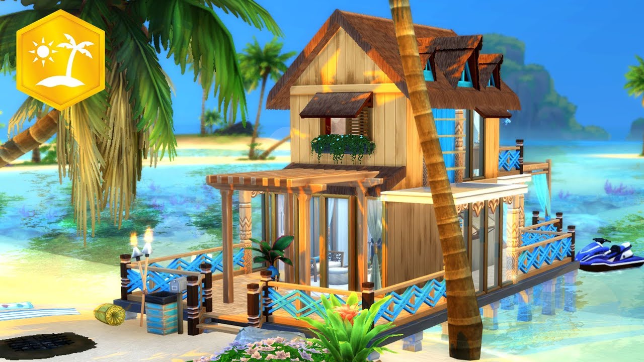 ISLAND LIVING TINY HOUSE  Sims 4 Speed Build YouTube