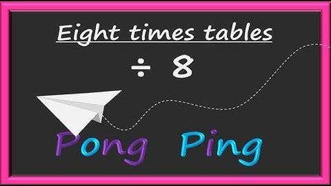 Eight Times Tables Pong Ping (division facts)