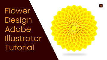 Quick and Easy Flower Design Adobe Illustrator Tutorial | Bangla Illustrator Flower Design Tutorial