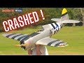 Radial powered RC P-47 Thunderbolt smashes into Tree | Lucky escape and Repairable? RC WARBIRD CRASH