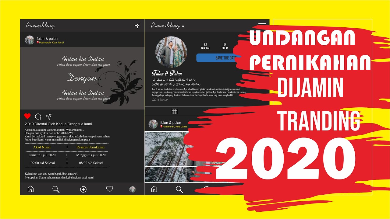  Desain Undangan Instagram Cdr  Kartu Undangan 