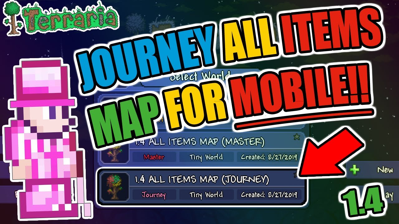 Maps with all things Terraria 1.4.4.9 