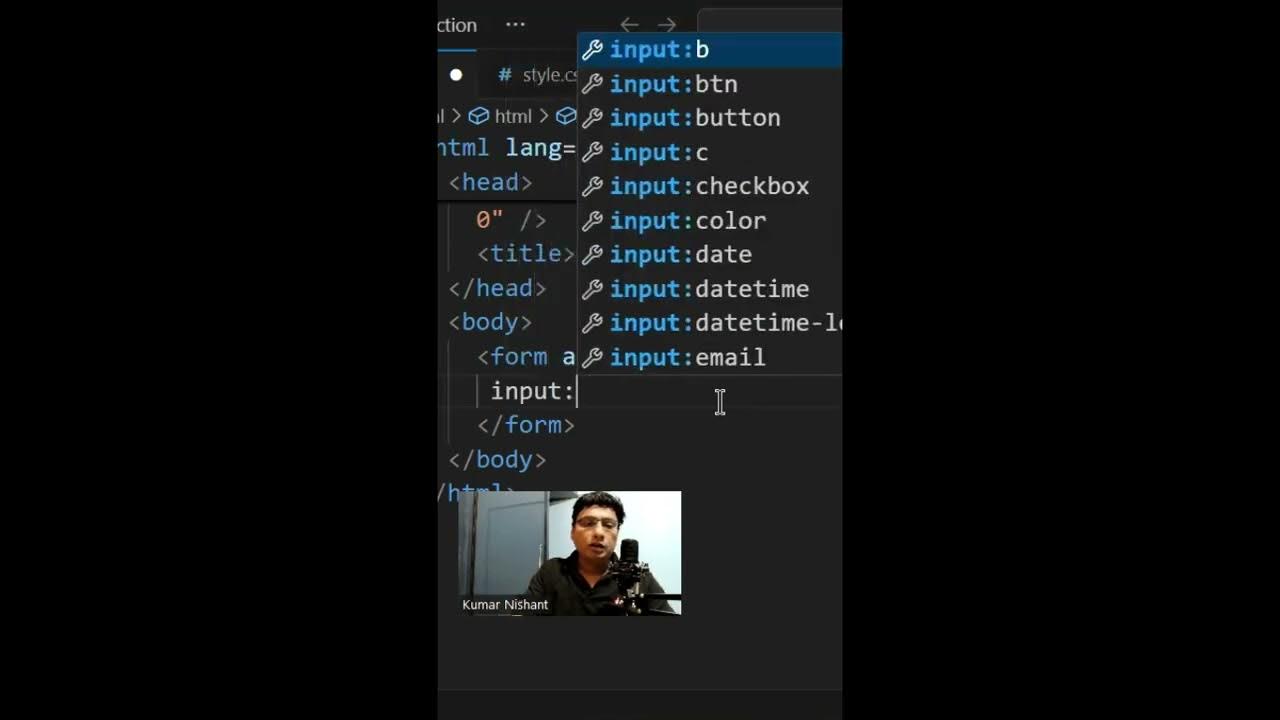 How to create Text box in HTML | Form desing in html | VS Code shortcut ...