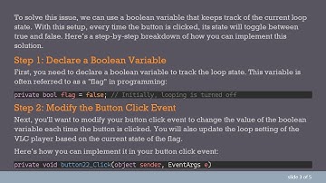 How to Create a Toggle Button for Looping in C#  with VLC Media Player
