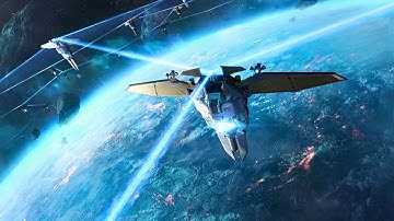 Orbital bombardment: Inner Sphere epic space battle Cinematic 4K