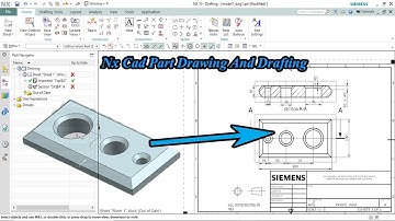 Nx Cad Simple Part Drawing Design And Drafting Tutorial | Tamil |