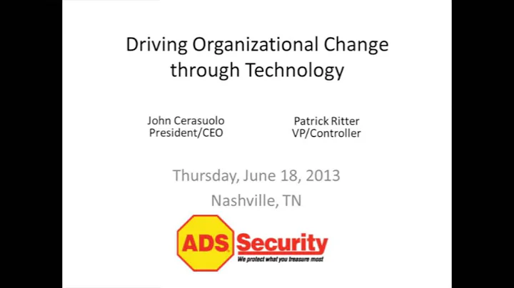 Driving Organizational Change Through Technology