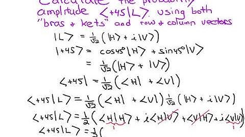 Worked Example:  calculate +45 | L probability amplitude
