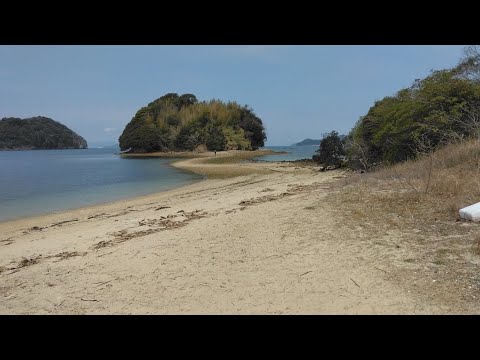 ISU04【車窓倍速含】歩いて真宮島へ、道の駅で買物と昼食、海岸ドライブして片添ケ浜へ　（周防大島町 2025.3.8)