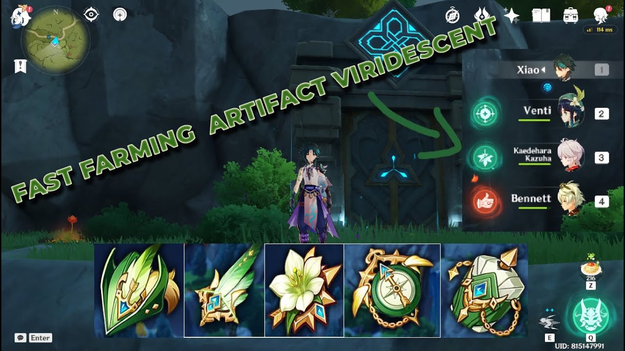 Fast Farming Artifact Viridescent | GENSHIN IMPACT